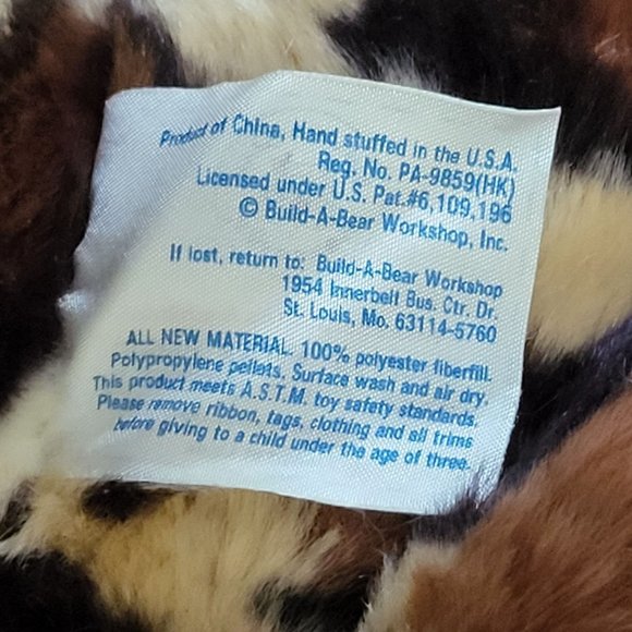 Build A Bear Workshop Collectibear Leopard White Knit Sweater - Picture 9 of 13